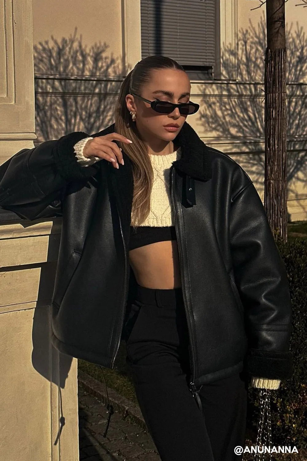 Cia Oversized Aviator Jacket sold by storets