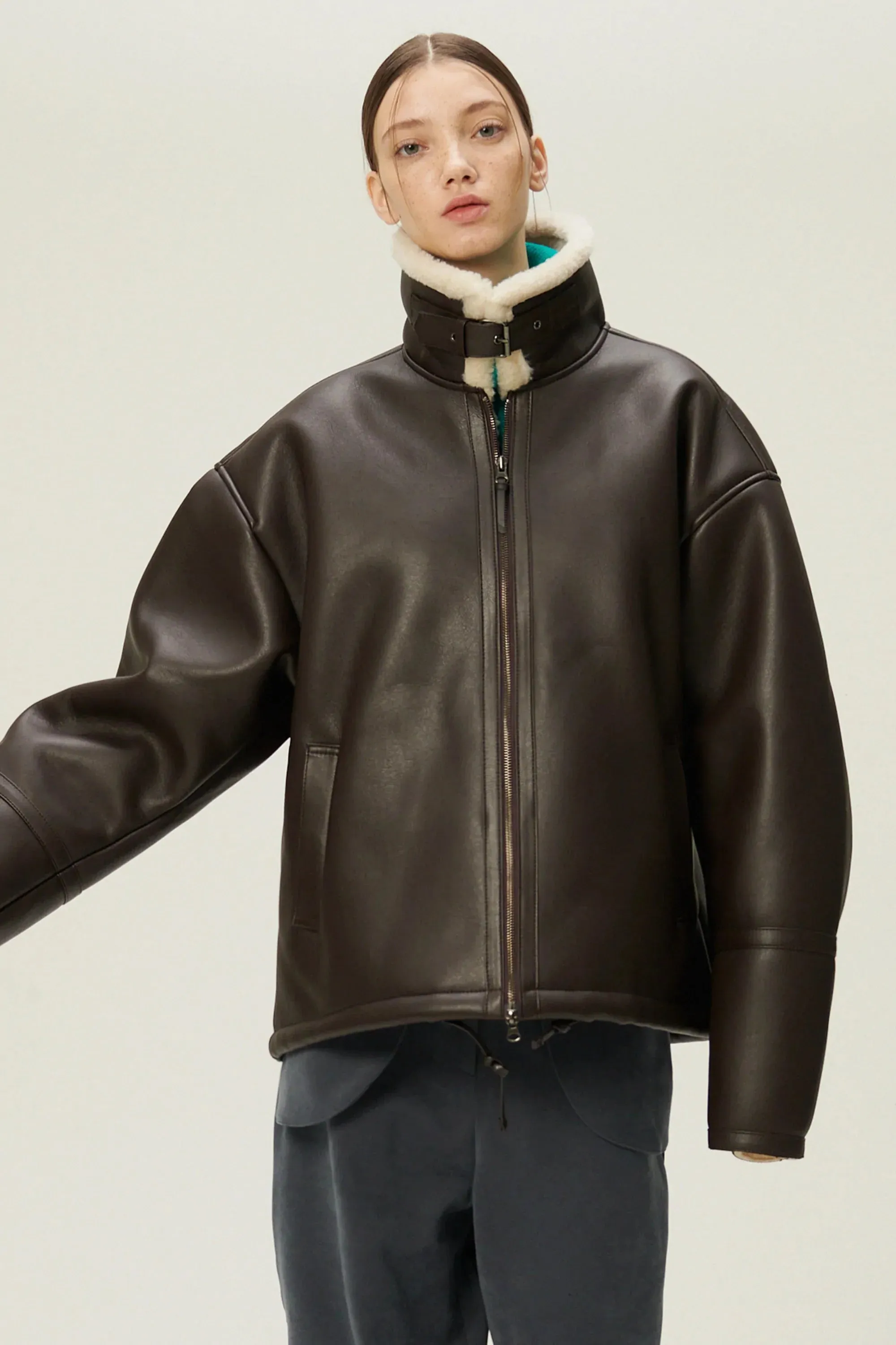 Cia Oversized Aviator Jacket sold by storets product image thumbnail 4
