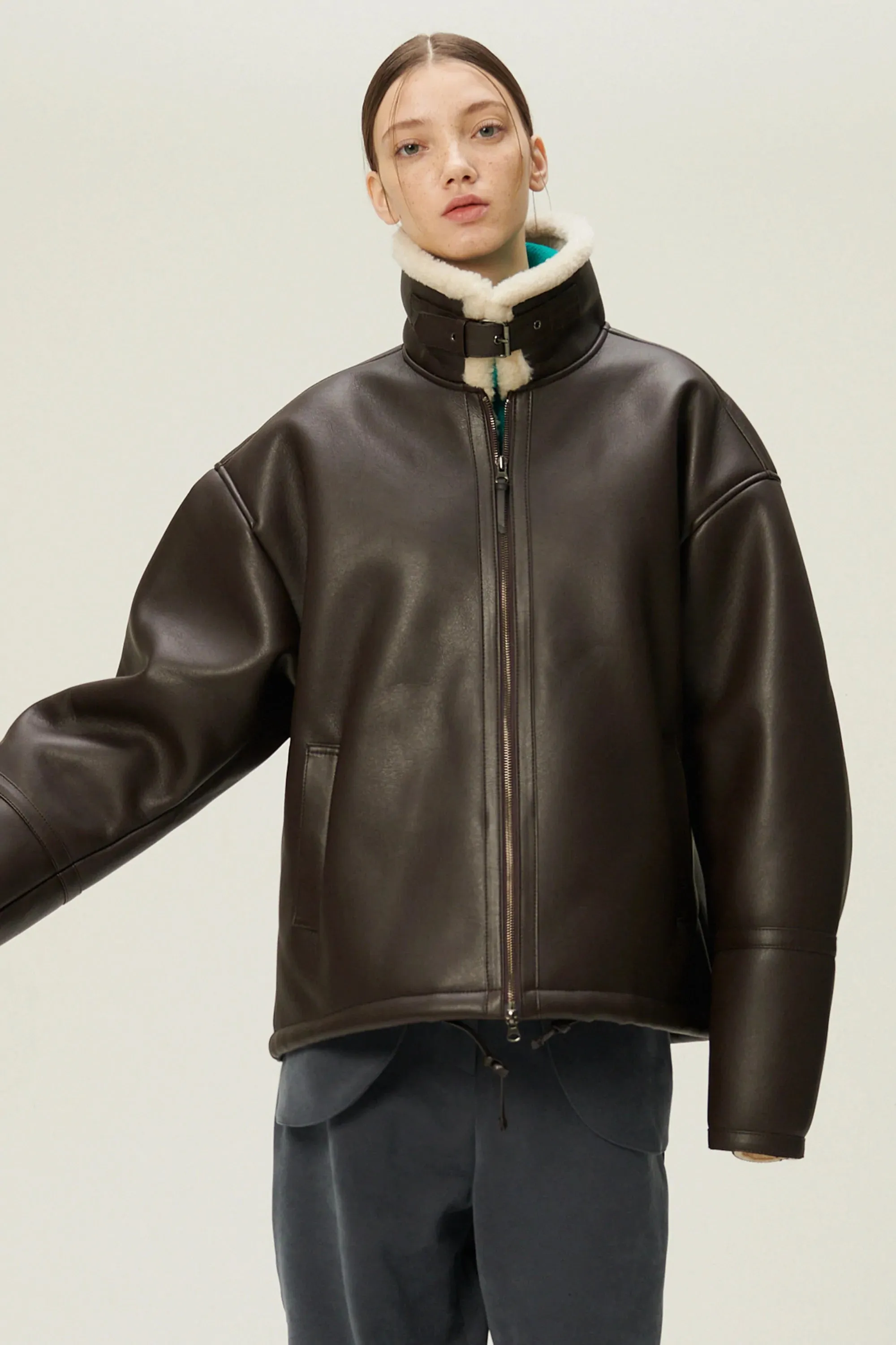 Cia Oversized Aviator Jacket sold by storets product image thumbnail 4