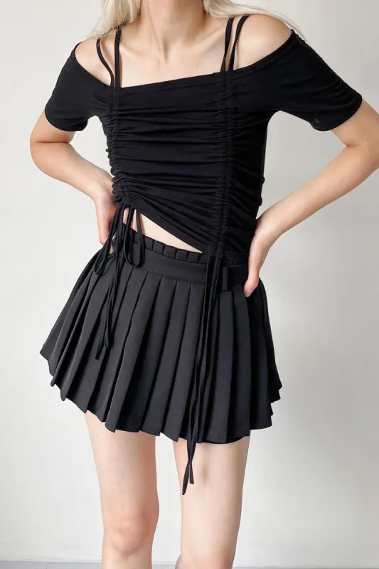 Lola Ruched Two-way Top sold by storets