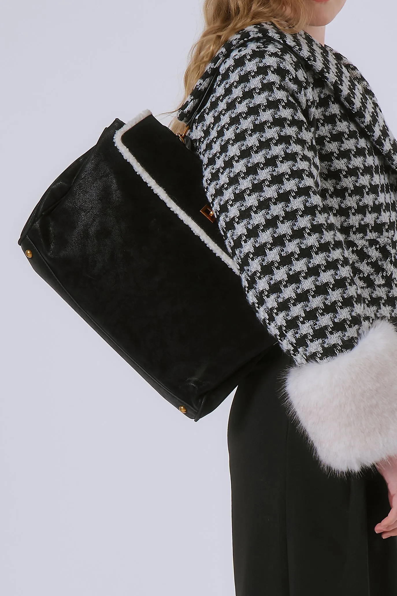 Fuax Shearling Sherpa bag sold by storets