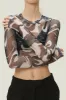Luci Marble Mesh Top w/Thumbhole sold by storets