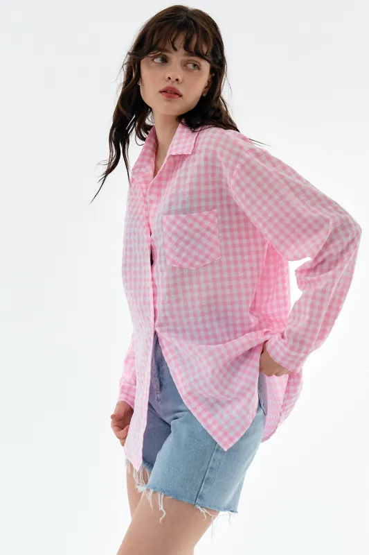 Gianna Gingham Shirt sold by storets