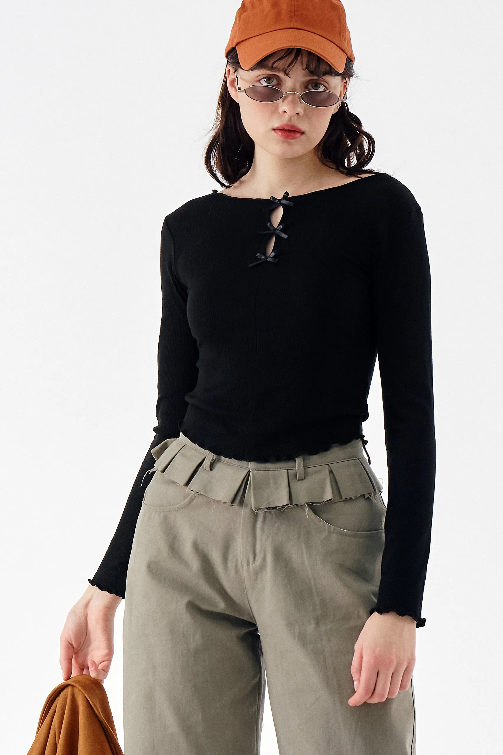 Mila Slimfit Bow Top sold by storets product image thumbnail 3