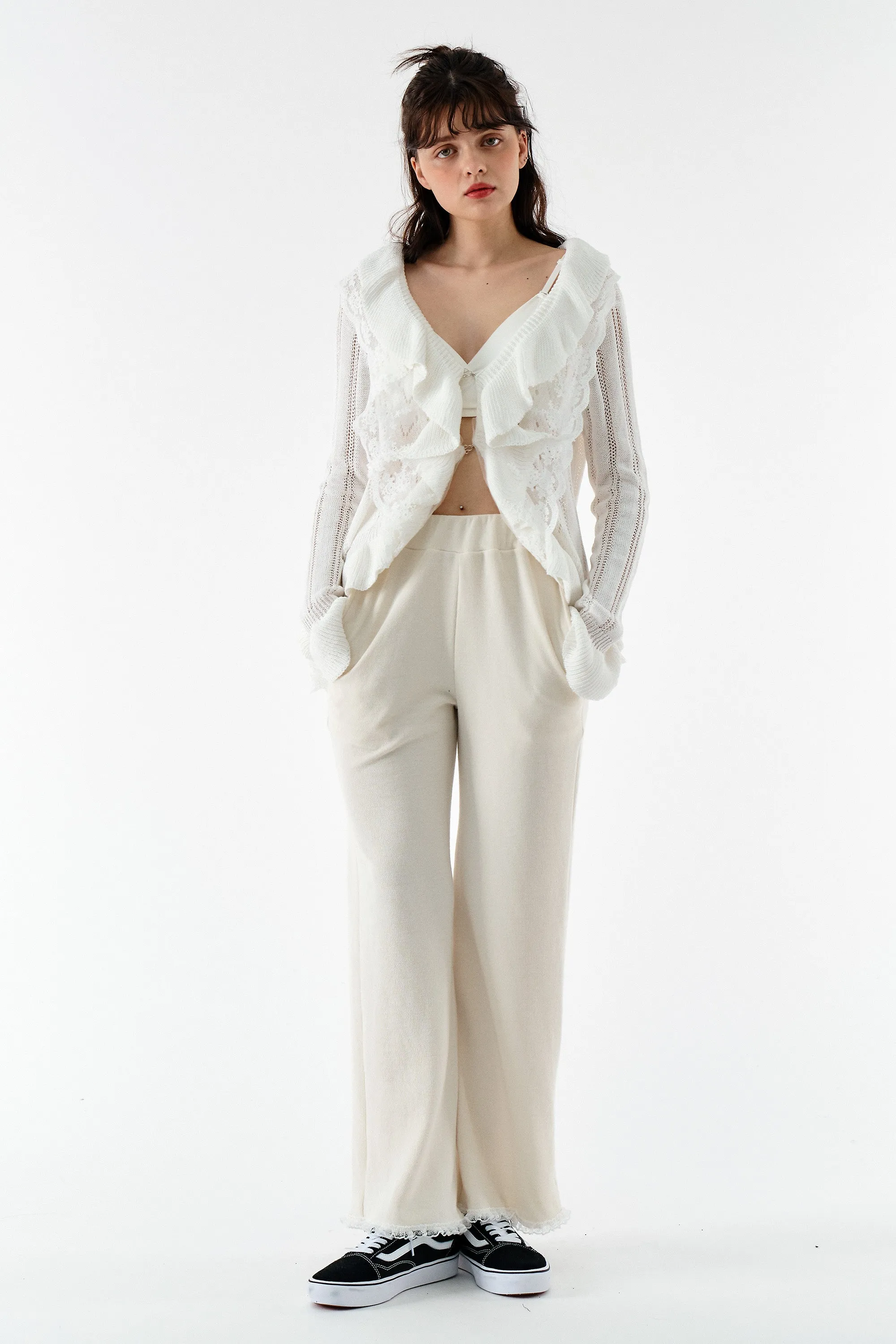 Zoe Pants w/Lace Trim sold by storets