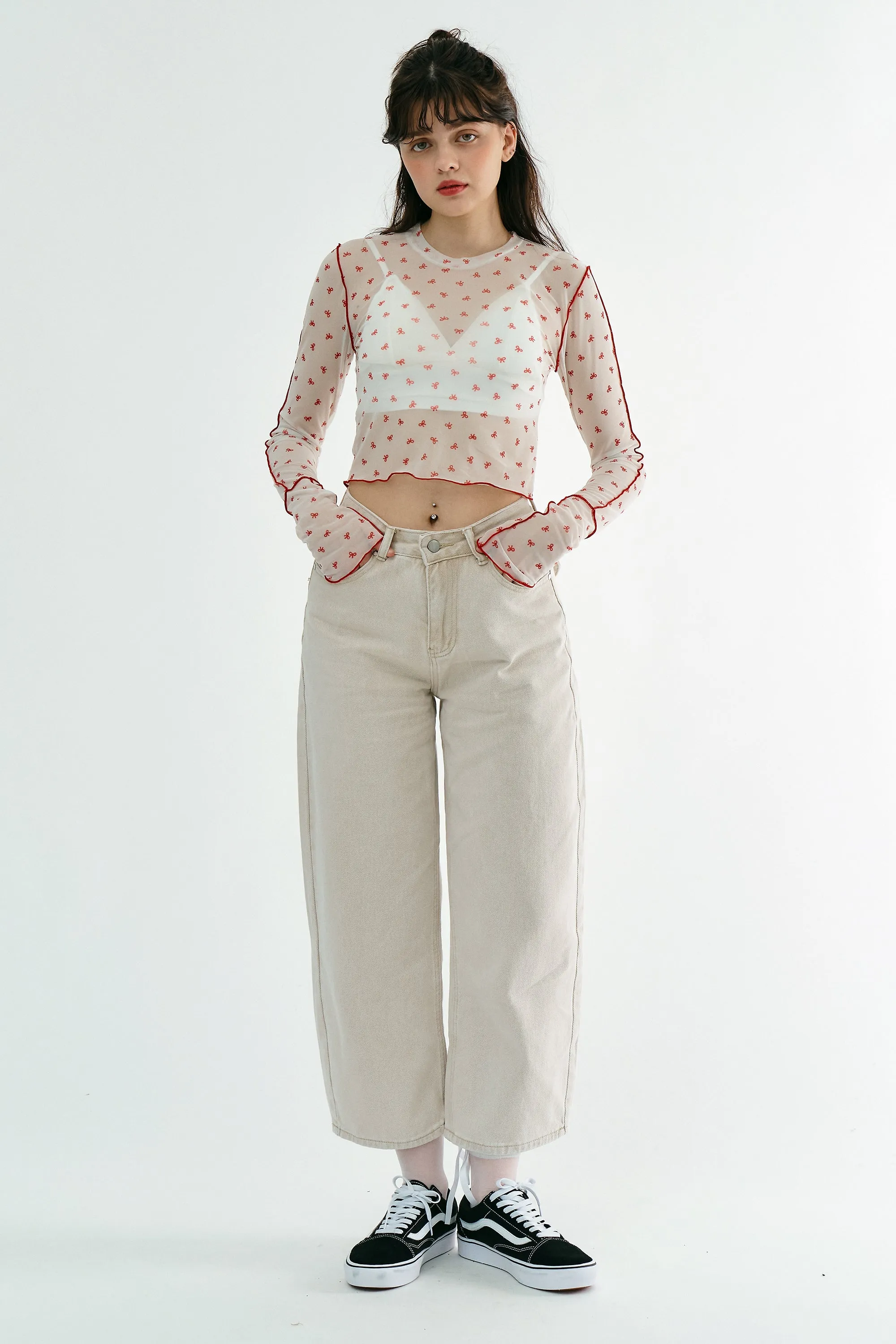 Avani Bow Printed Mesh Top sold by storets product image thumbnail 2