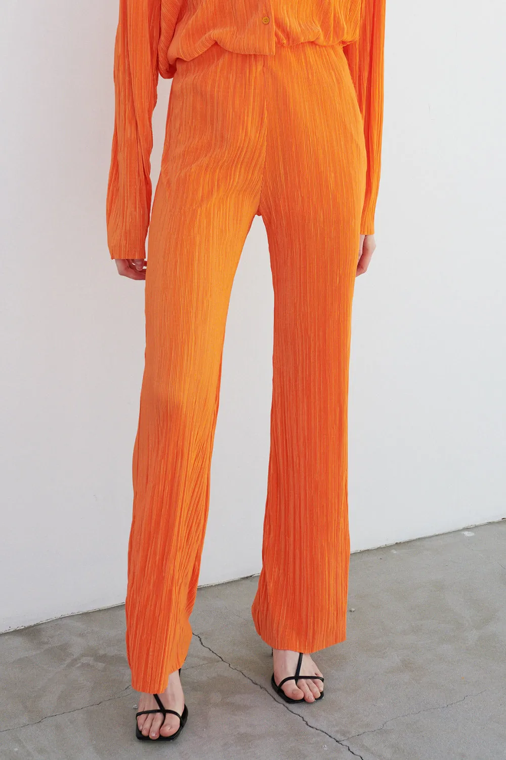 Maria Flared Leg Plisse Pants sold by storets