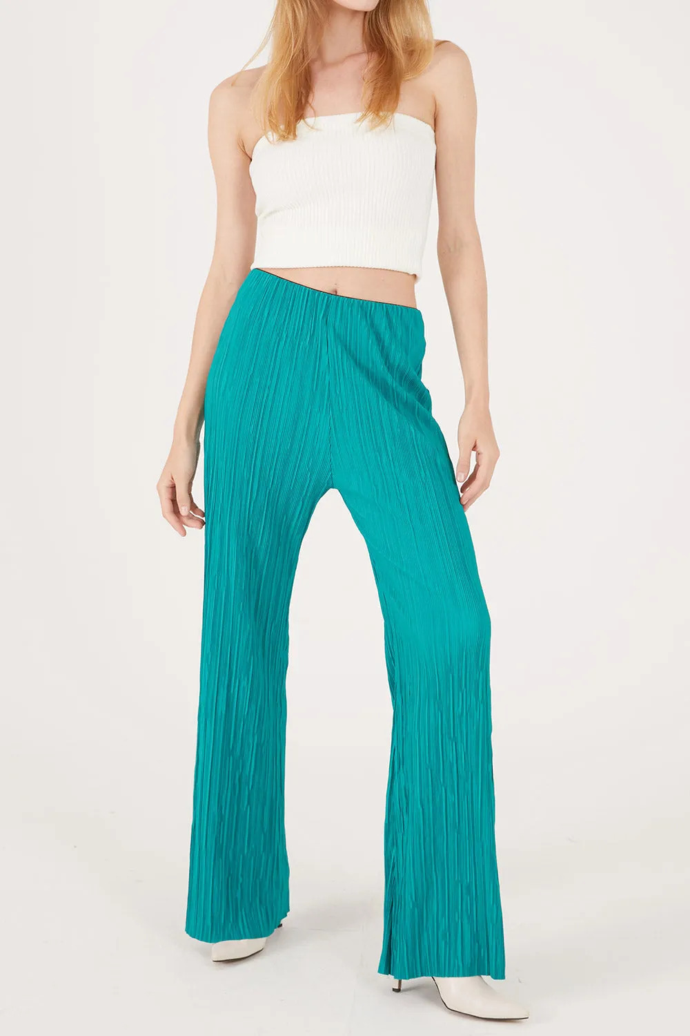 Maria Flared Leg Plisse Pants sold by storets product image thumbnail 4