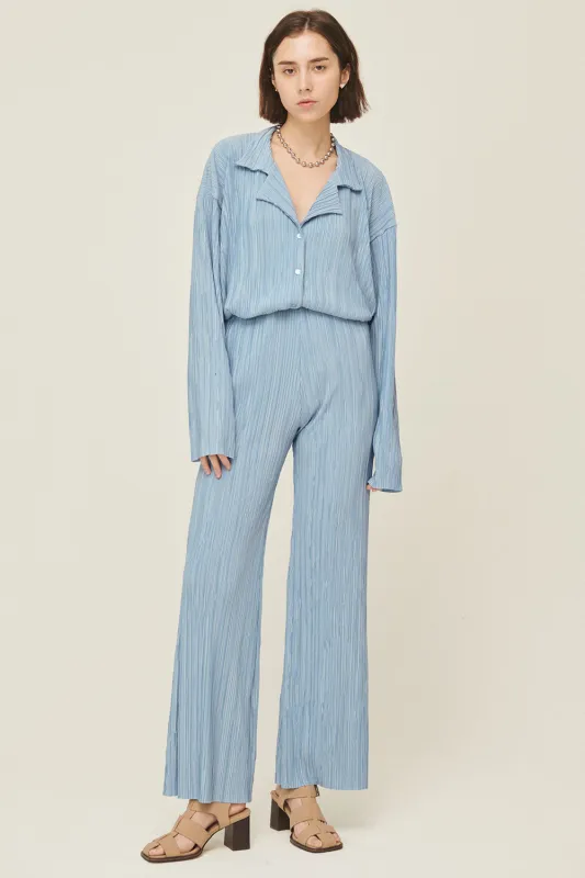 Maria Flared Leg Plisse Pants sold by storets