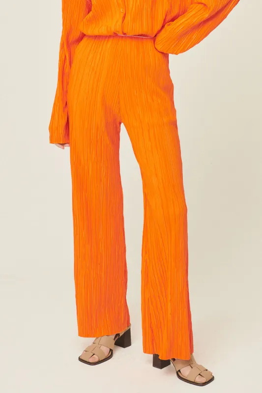 Maria Flared Leg Plisse Pants sold by storets
