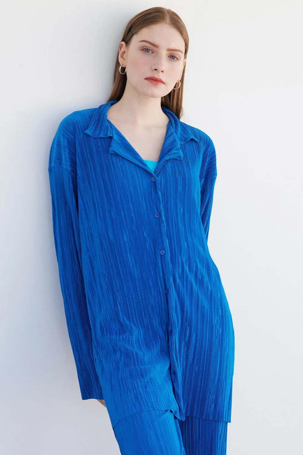 Maria Oversized Plisse Shirt sold by storets product image thumbnail 5