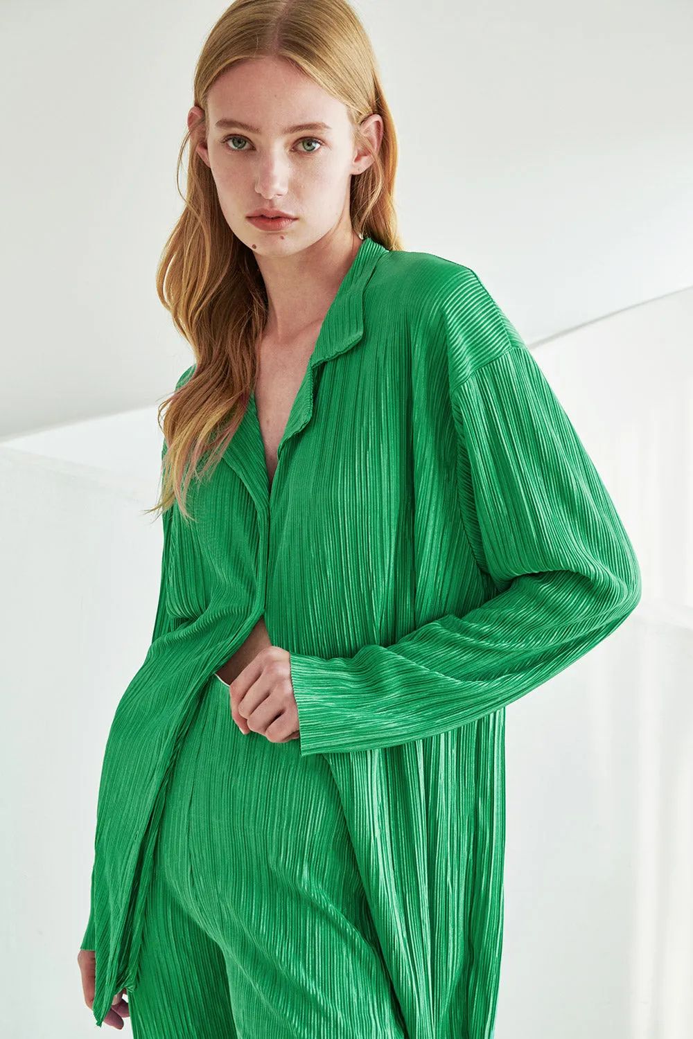 Maria Oversized Plisse Shirt sold by storets product image thumbnail 3