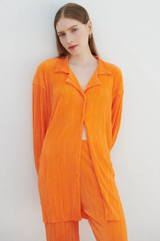 Maria Oversized Plisse Shirt sold by storets