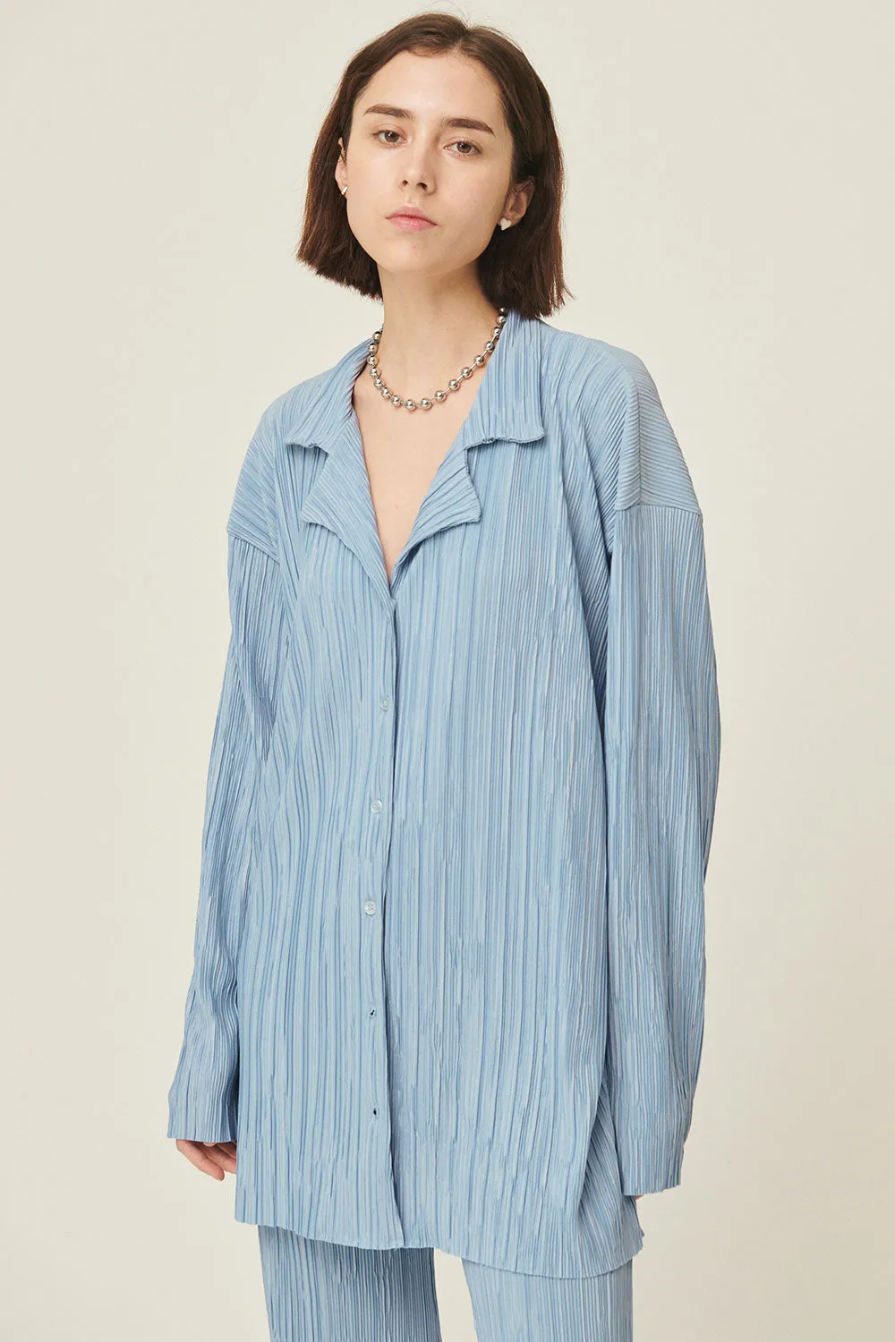 Maria Oversized Plisse Shirt sold by storets product image thumbnail 3