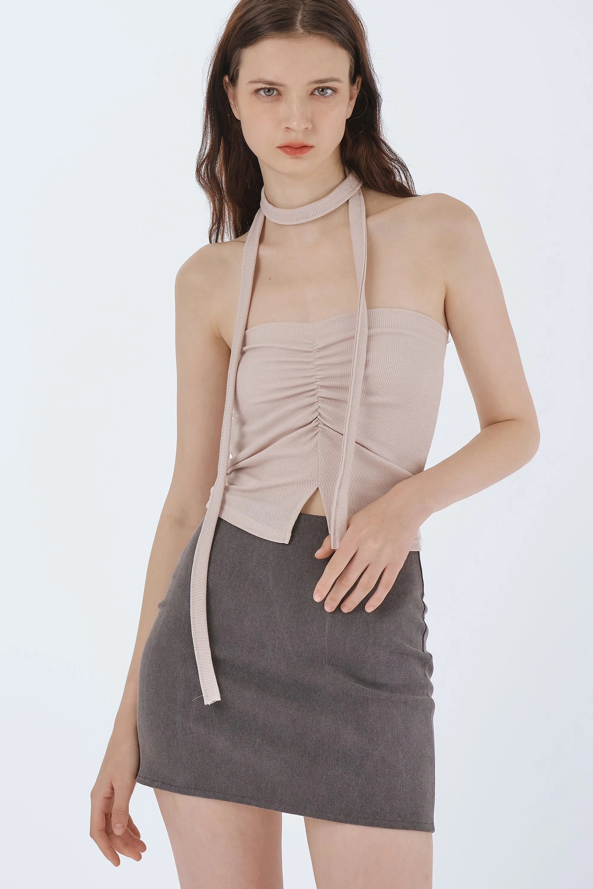 Olivia Ruched Bandeau Top sold by storets
