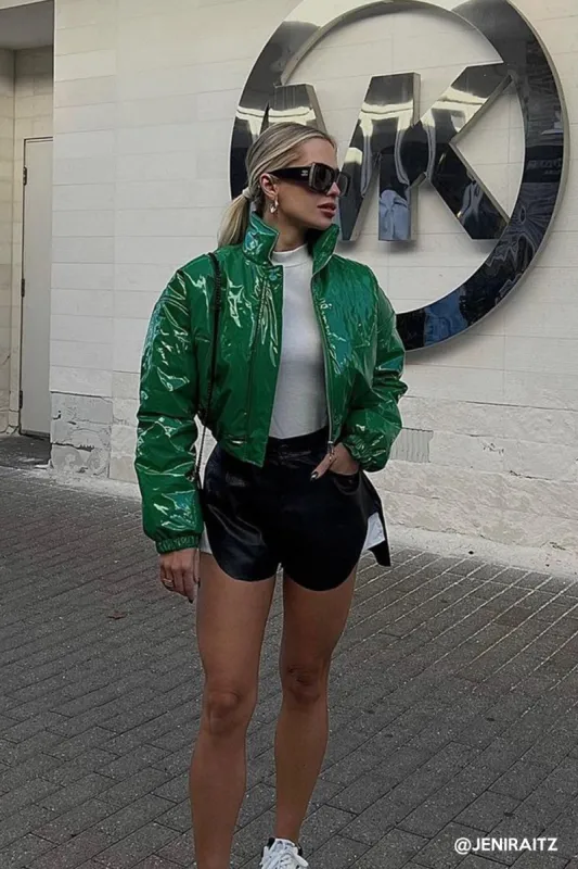 Haley Coated Puffer Jacket sold by storets