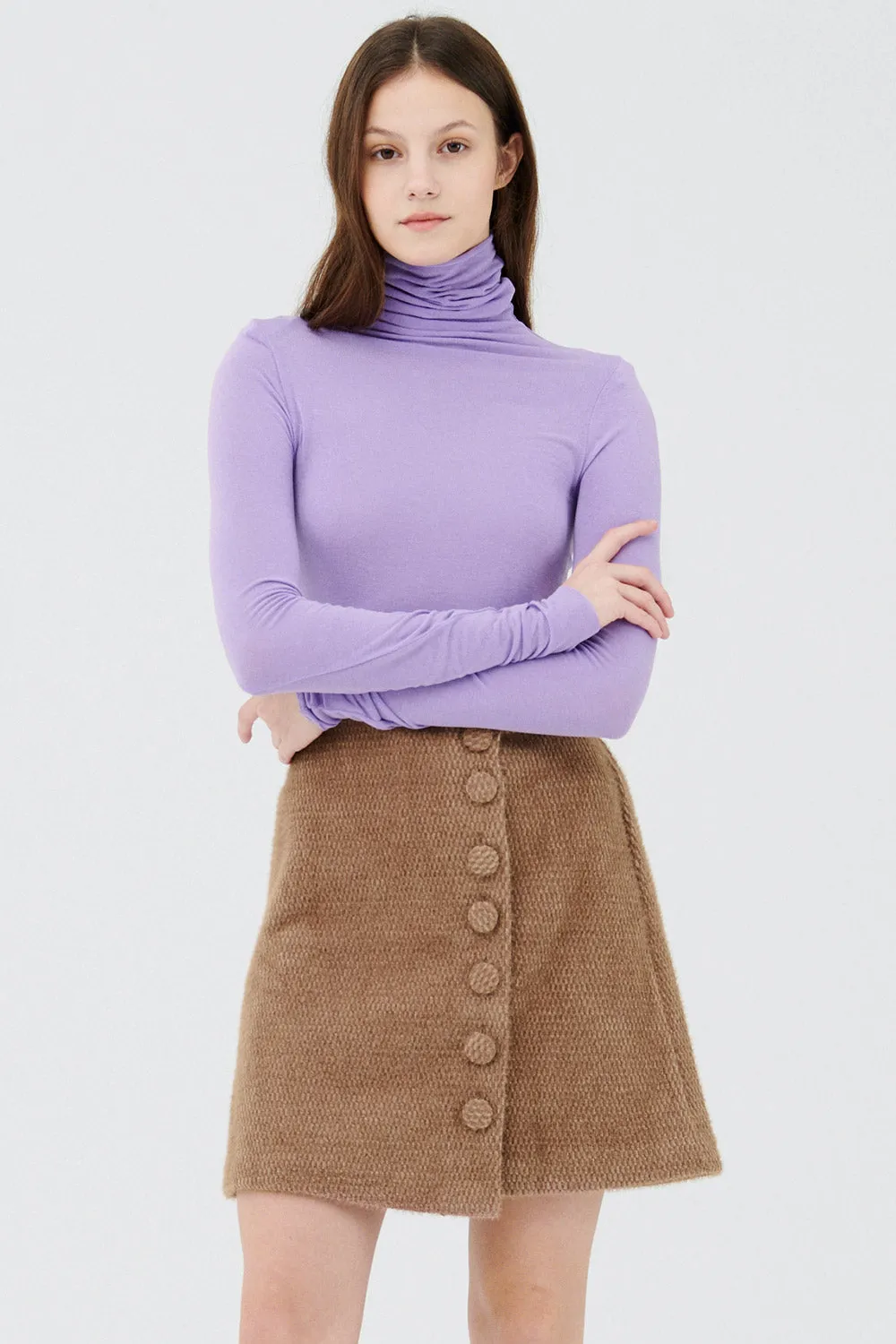 Zoe High Neck Long Sleeve Top sold by storets