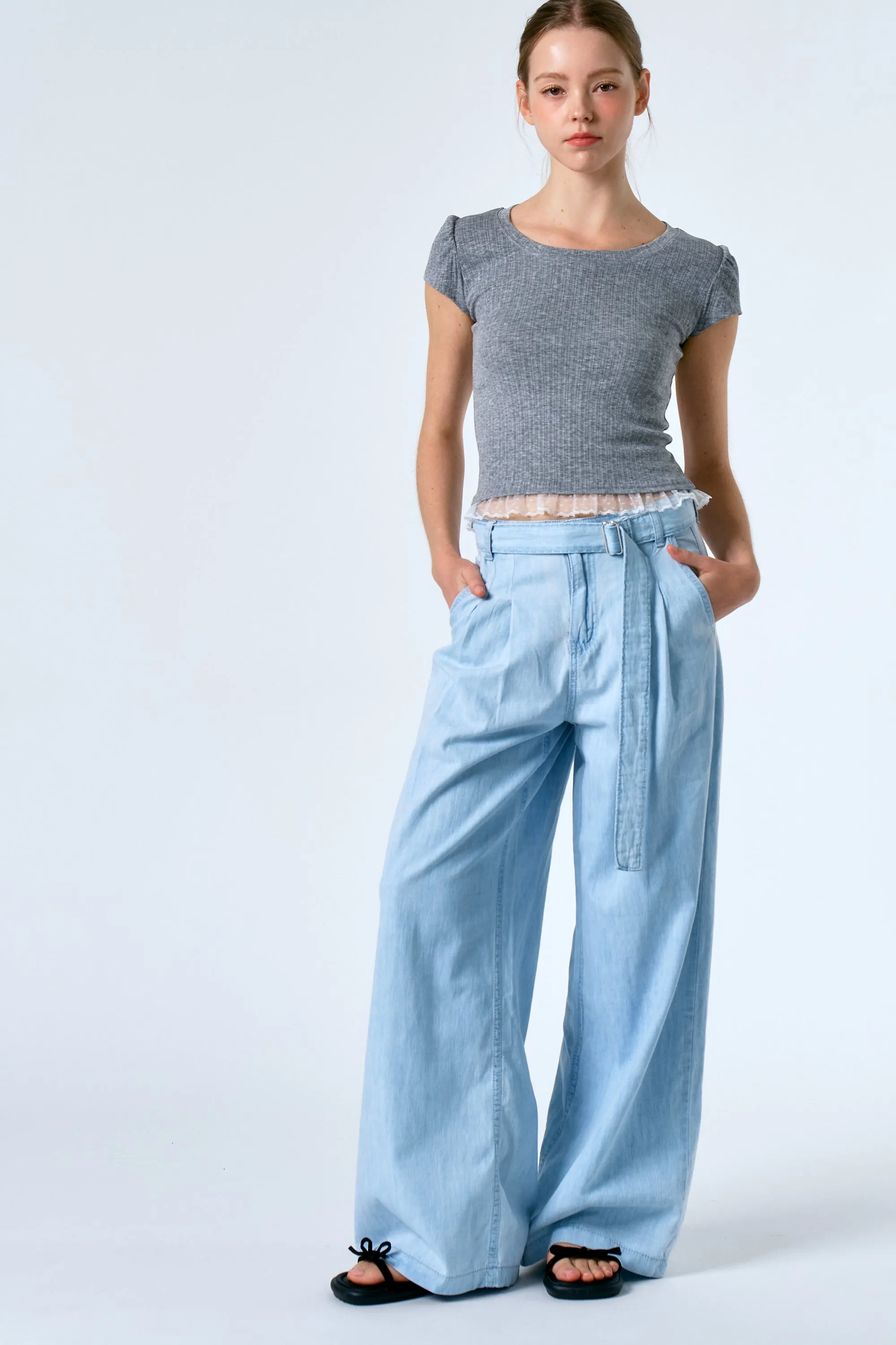Alya Belted Wide Leg Jeans sold by storets product image thumbnail 2