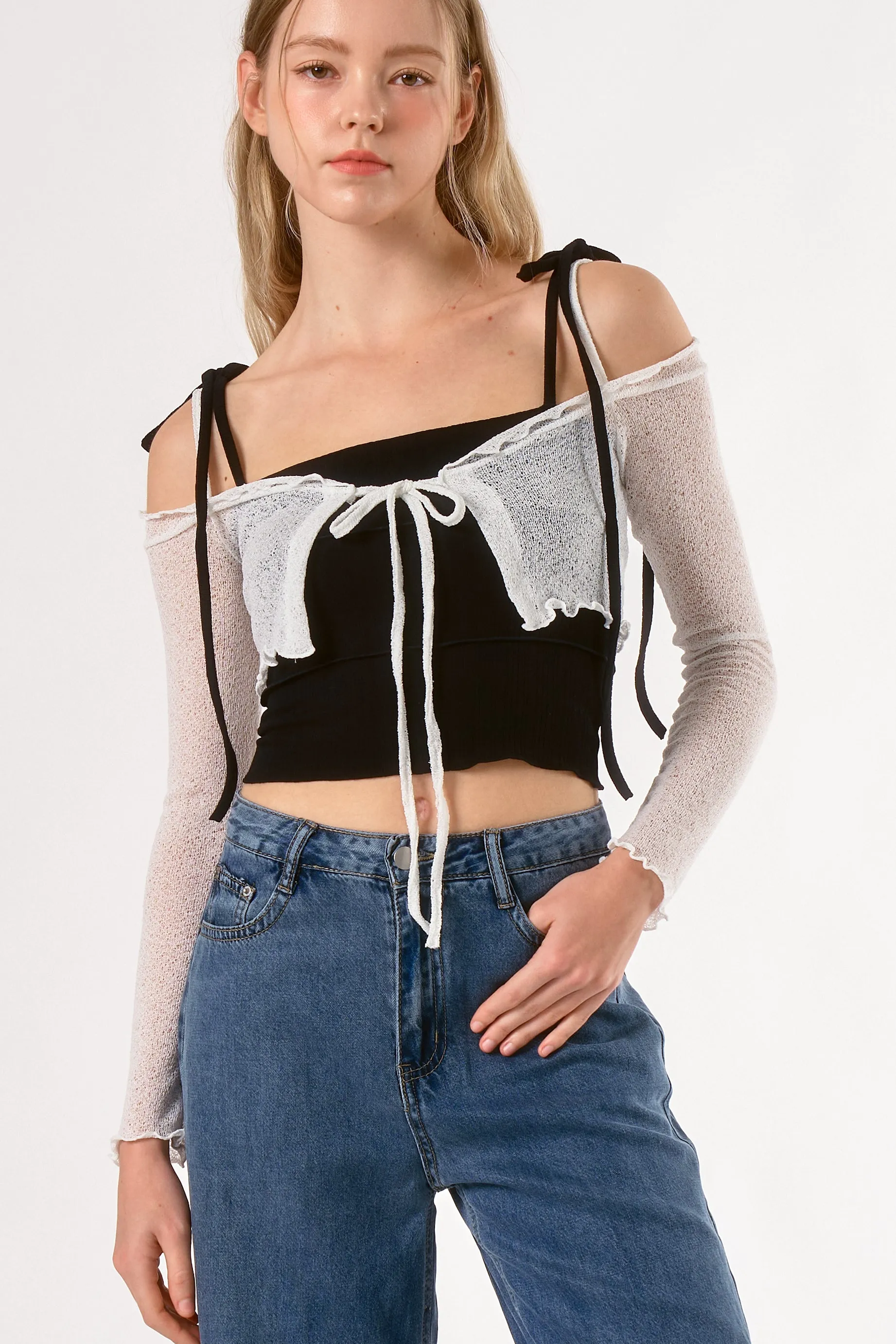 Ailani Coldshoulder Cardi sold by storets