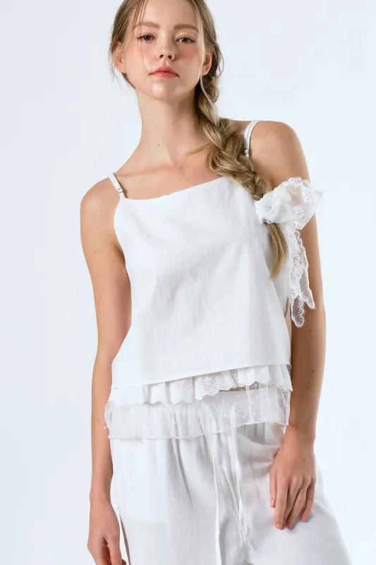 Aylani Lace Hem Cami Top sold by storets