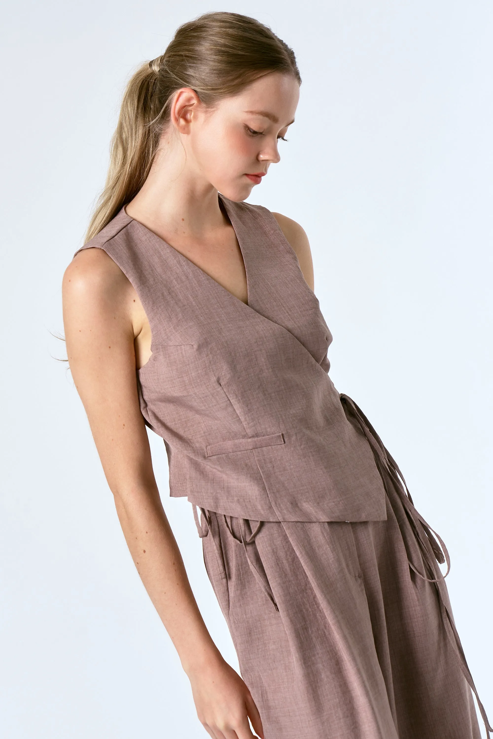 Sophie Wrap Vest Top sold by storets