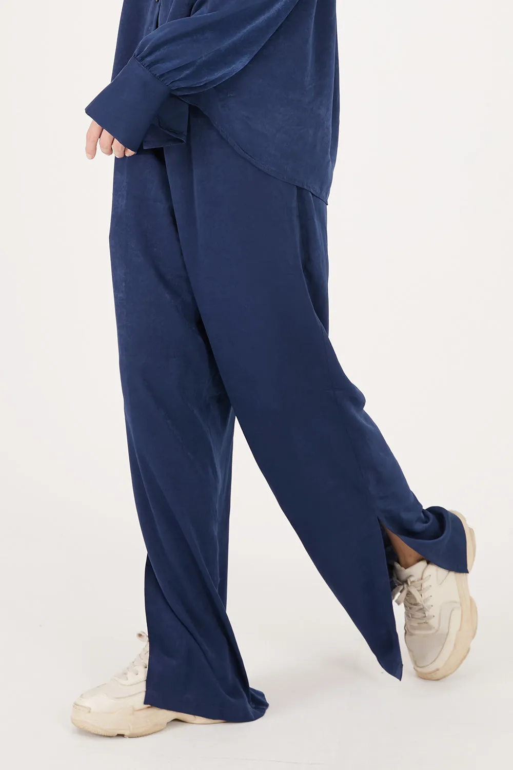 Rose Matte Satin Wide Leg Pants sold by storets product image thumbnail 3