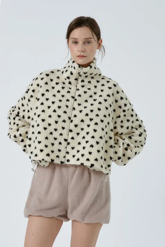 Violet Teddy Boucle Jacket sold by storets