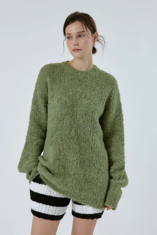 Nora Oversized Fuzzy Sweater sold by storets