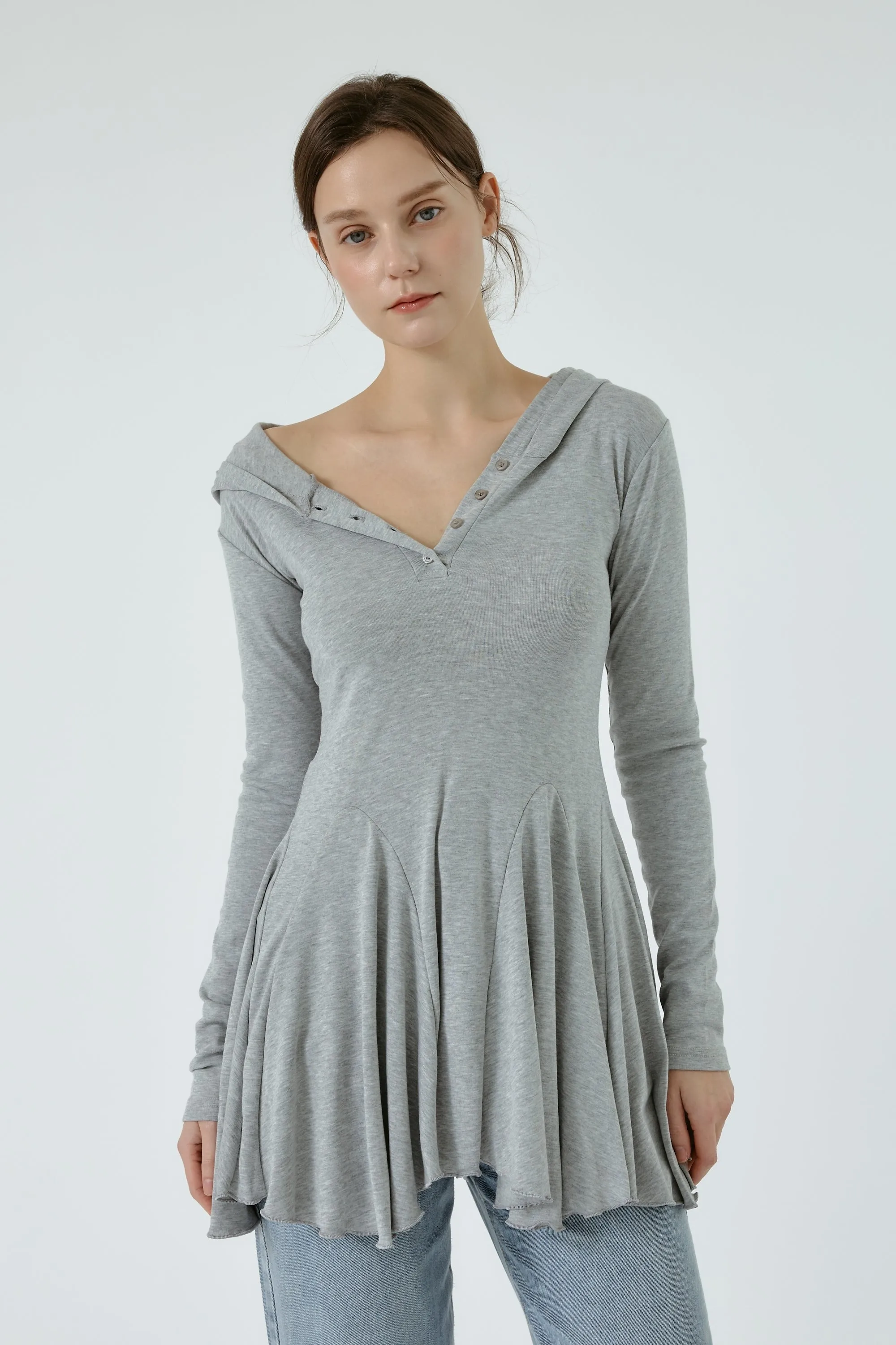 Polly Hooded Fit and Flare Dress sold by storets product image thumbnail 5