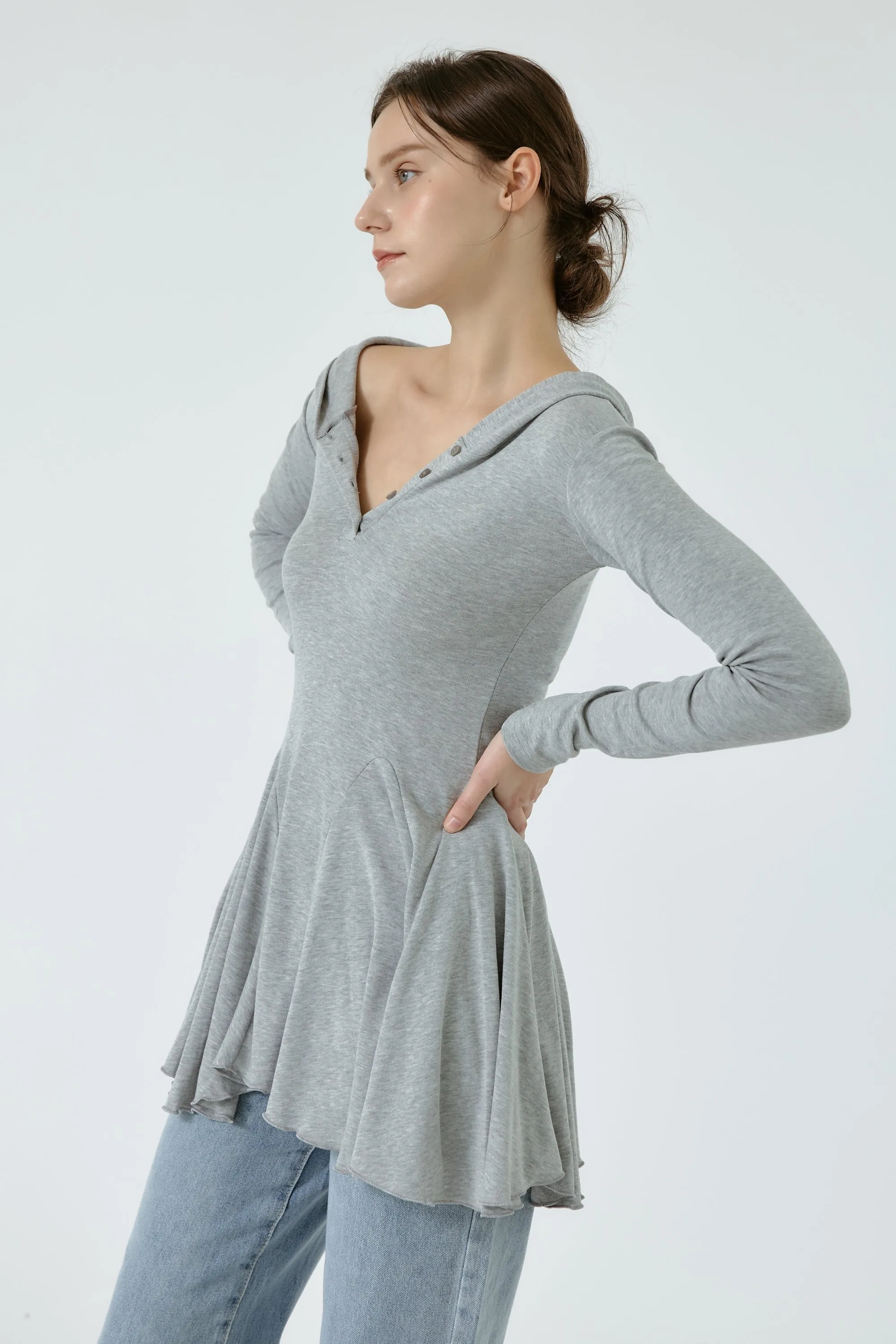 Polly Hooded Fit and Flare Dress sold by storets product image thumbnail 4