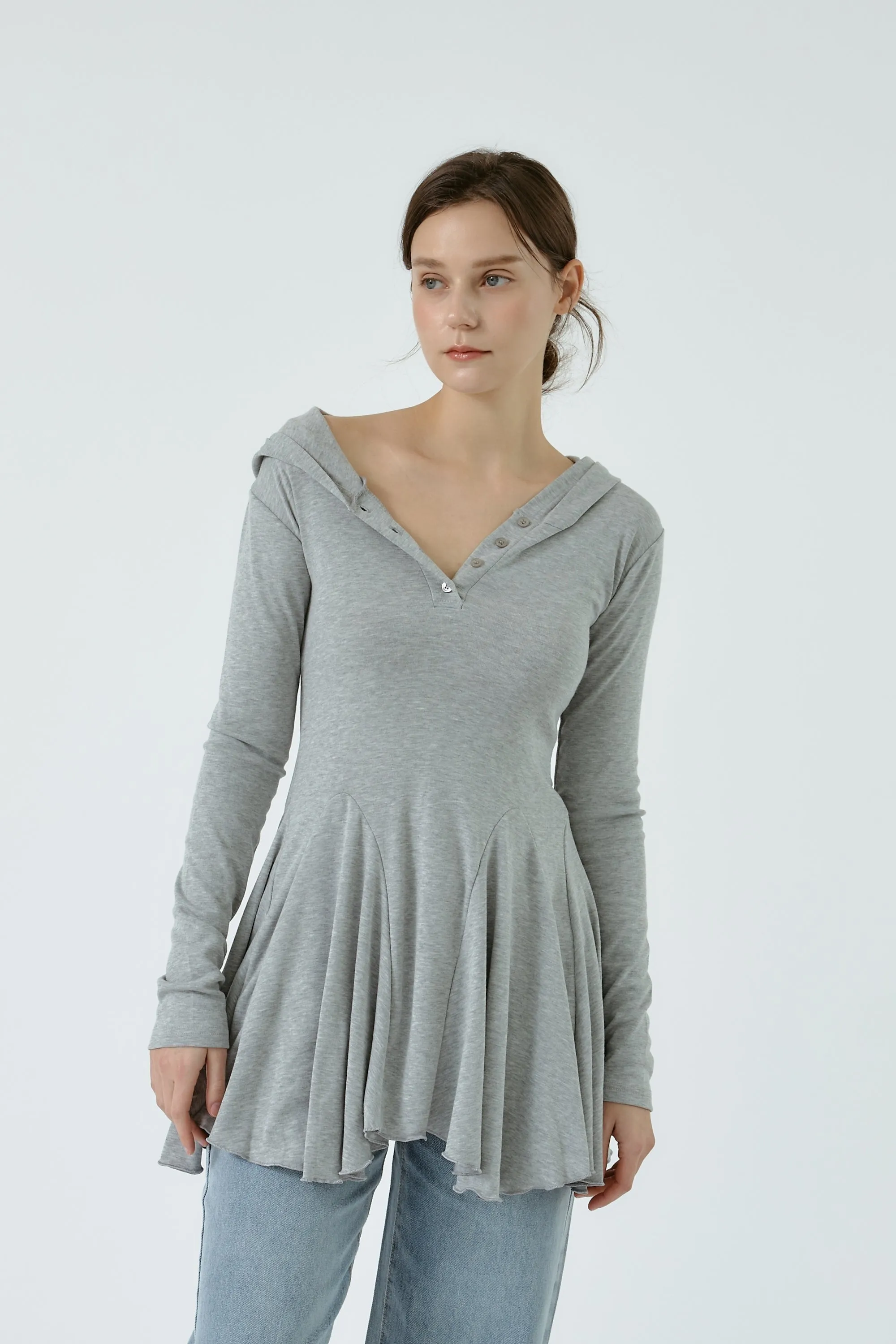 Polly Hooded Fit and Flare Dress sold by storets product image thumbnail 3