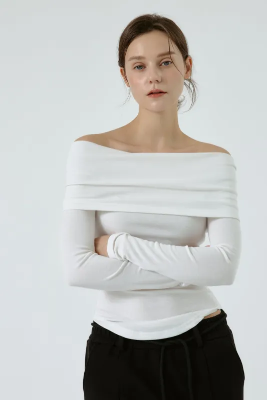 Claire Off-the-shoulder Top sold by storets