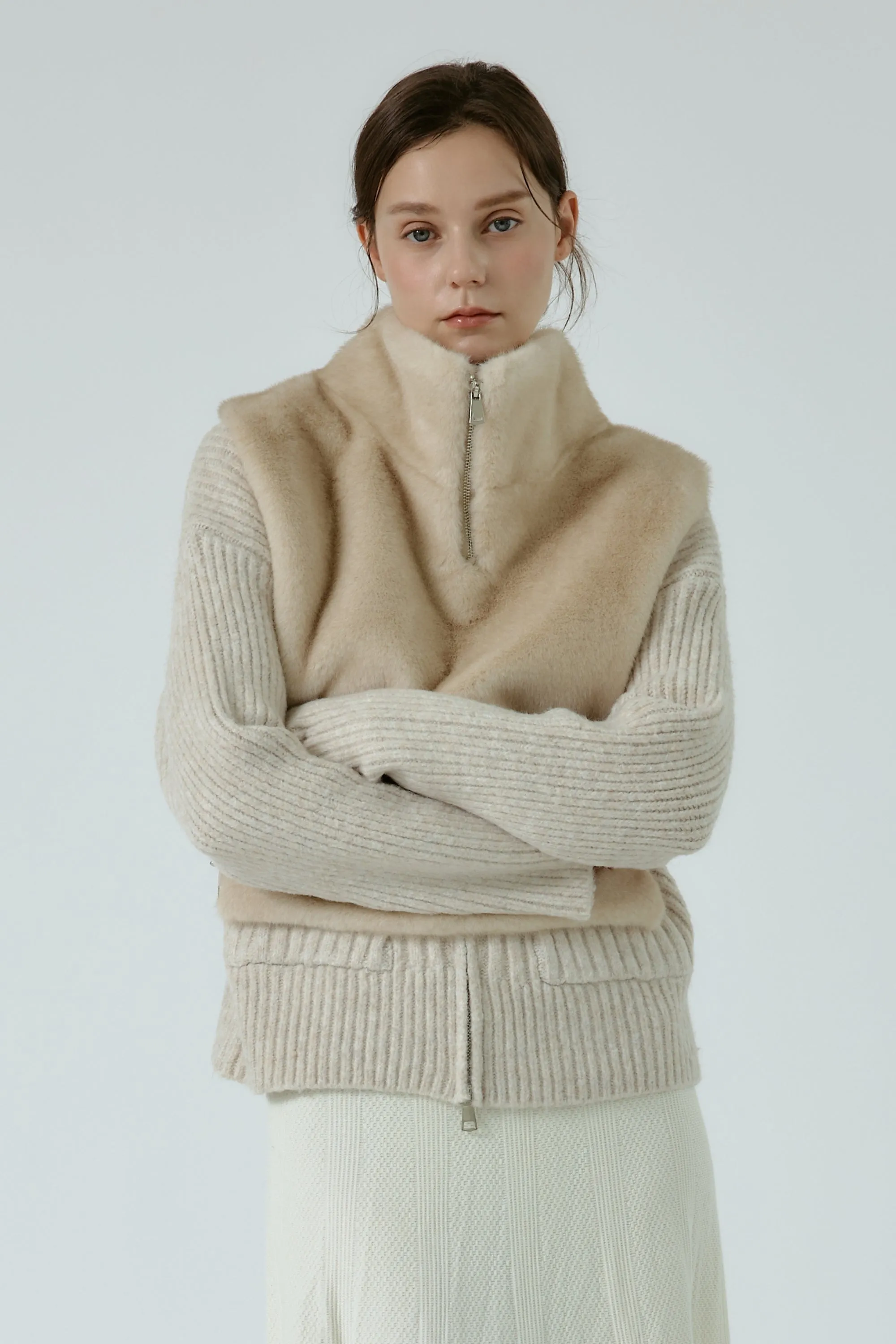 Layla Faux Fur Vest sold by storets product image thumbnail 2