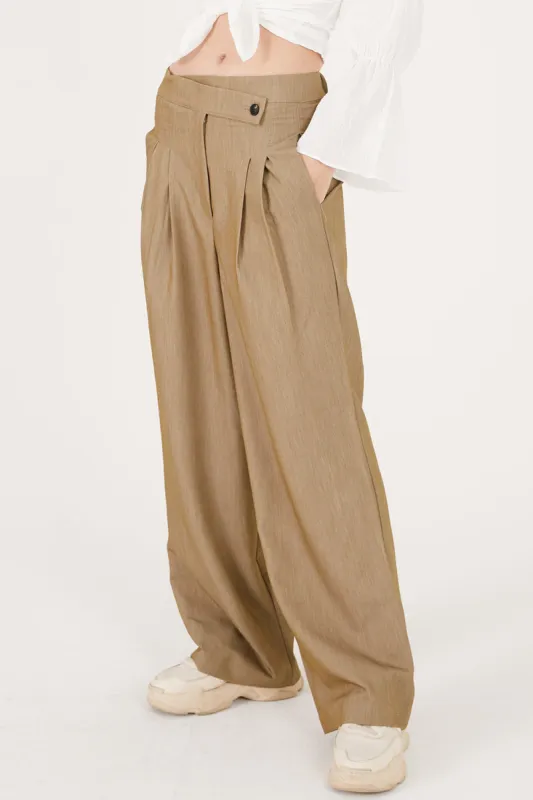Nova Wrap Front Wide Leg Pants sold by storets