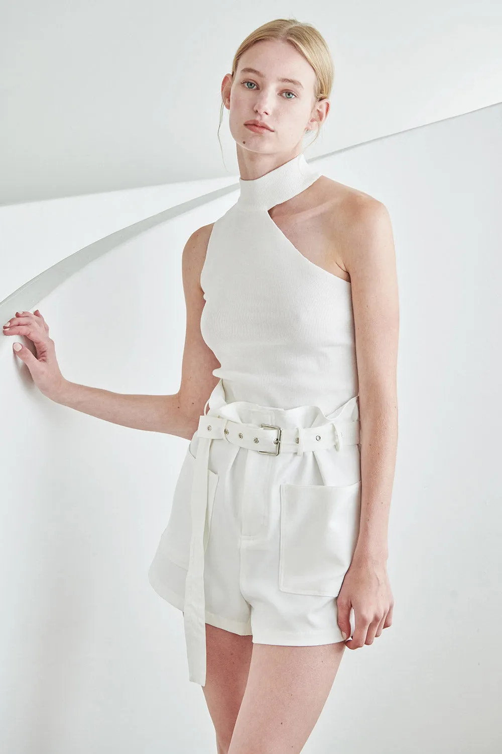Hailey Shoulder Cutout Asymmetric Top sold by storets product image thumbnail 2