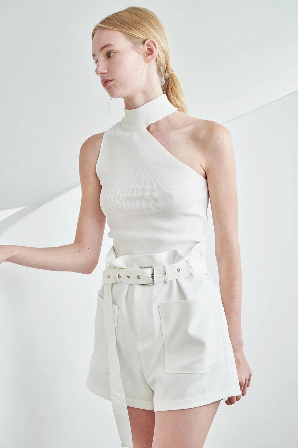 Hailey Shoulder Cutout Asymmetric Top sold by storets product image thumbnail 4