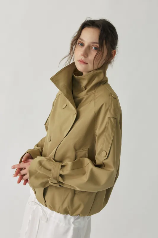 Colette Cropped Trench Jacket made by storets