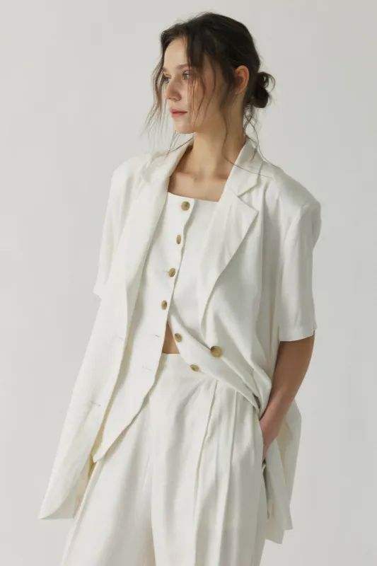 Hazel Relaxed Half-Sleeve Blazer made by storets