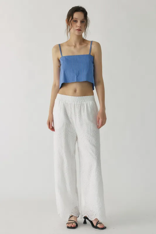 Zoe Eyelet Lace Pants made by storets