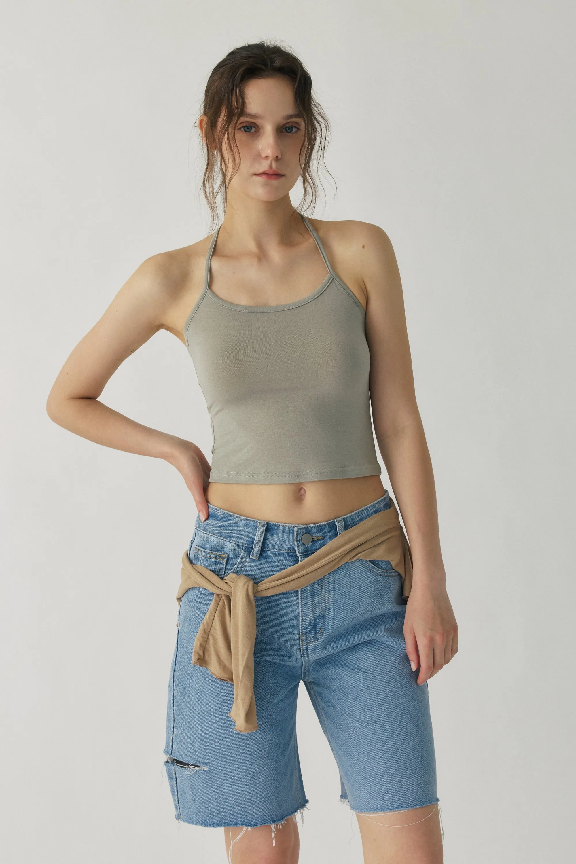 Mandy Cutout Denim Shorts sold by storets product image thumbnail 2