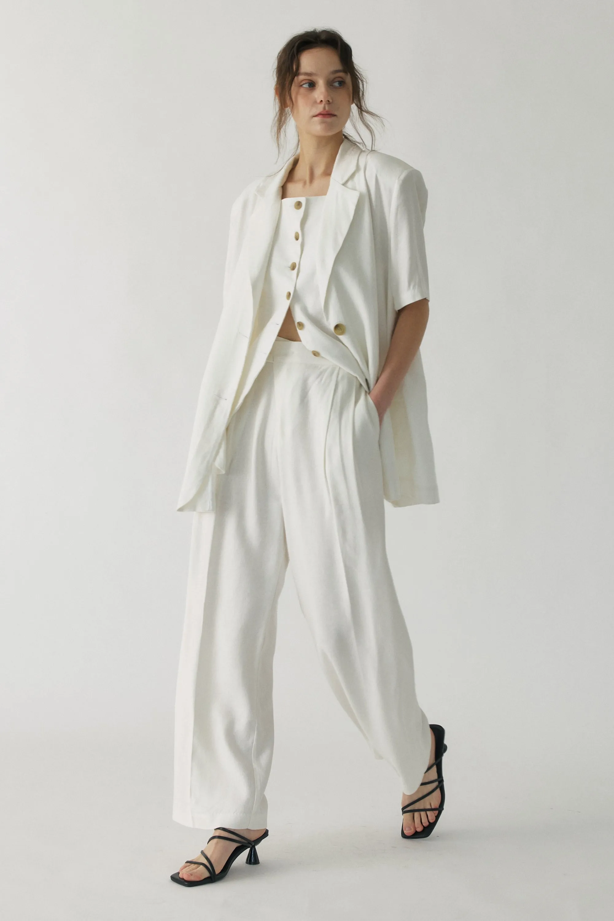 Hazel Relaxed Linen Trousers sold by storets product image thumbnail 3