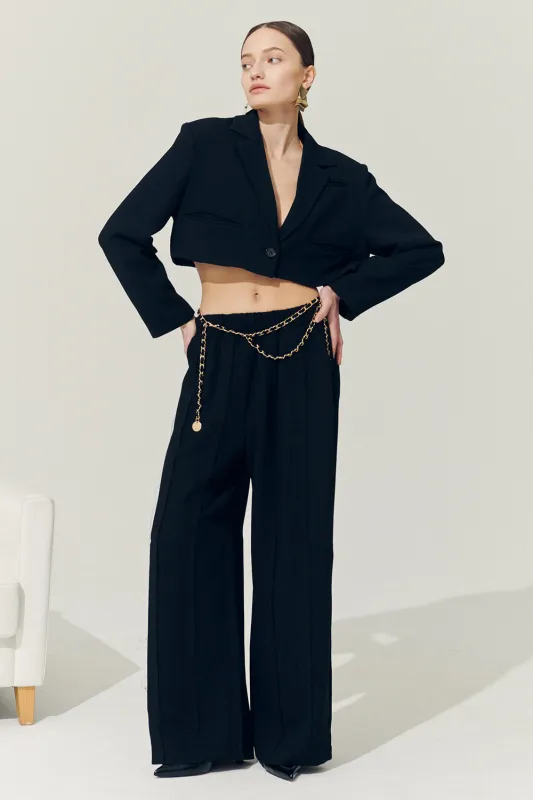[SUSTAINABLE] Re:born Daisy Frayed Trim Wide Pants made by storets