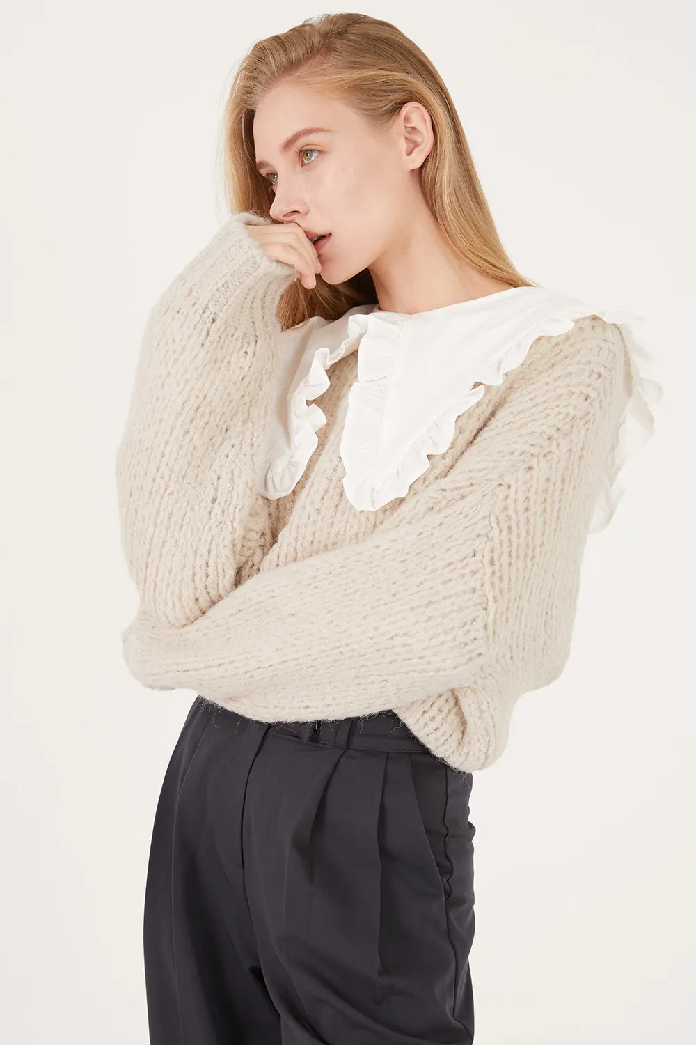 Emery Oversized Net Sweater sold by storets product image thumbnail 2