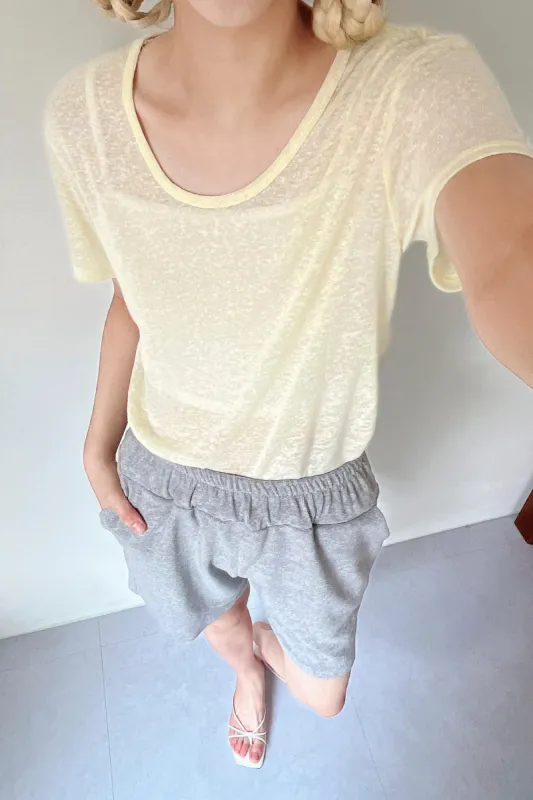 Dienne Linen T-shirt sold by storets