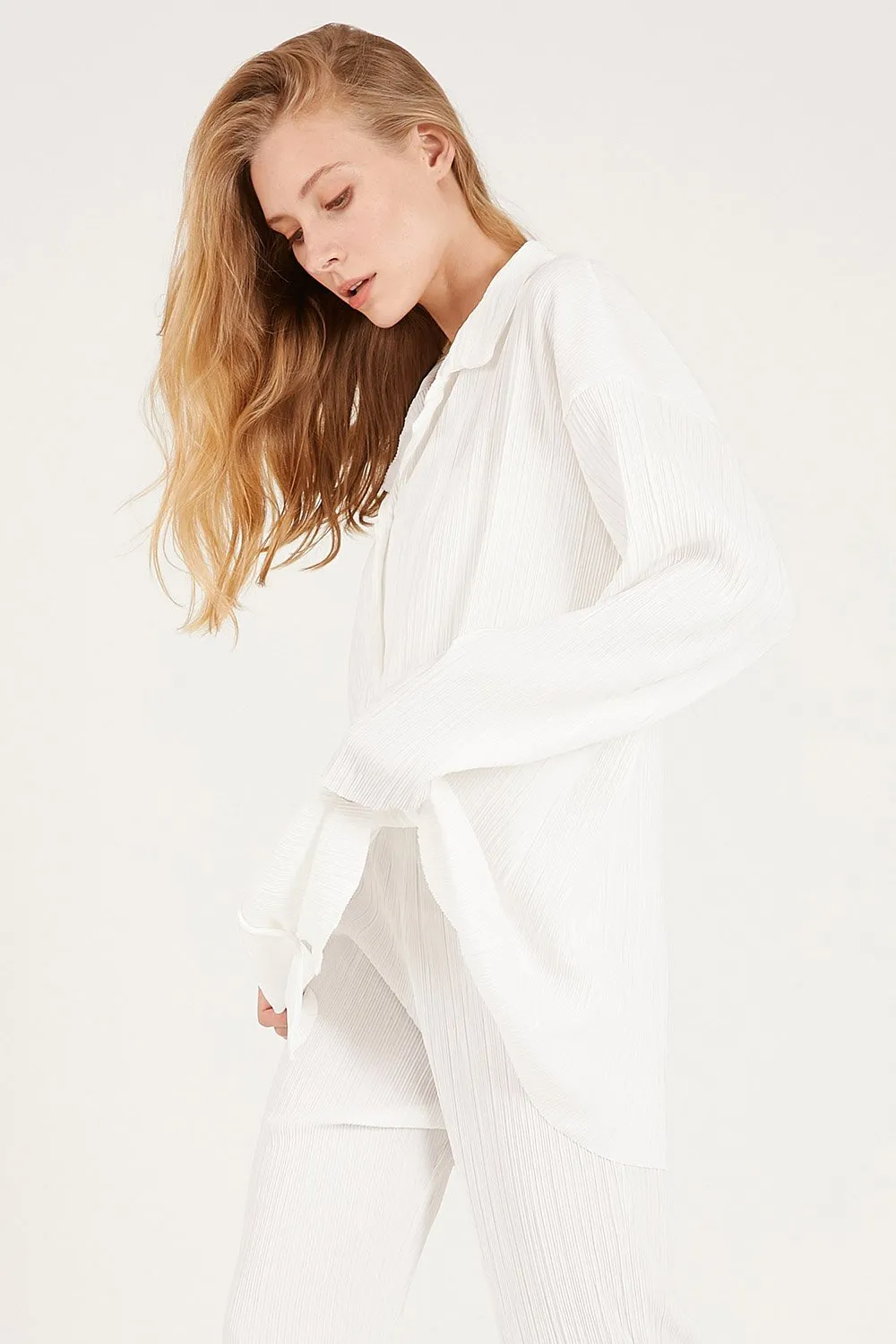 Maria Oversized Plisse Shirt sold by storets product image thumbnail 5