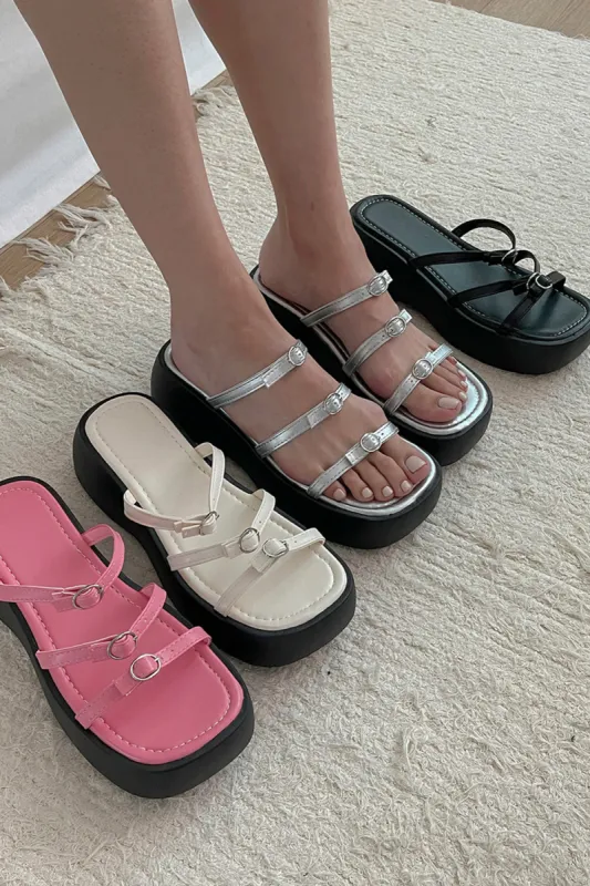 Mindy Bow Platform Slippers sold by storets