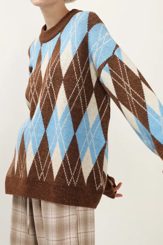 Avery Argyle Sweater sold by storets