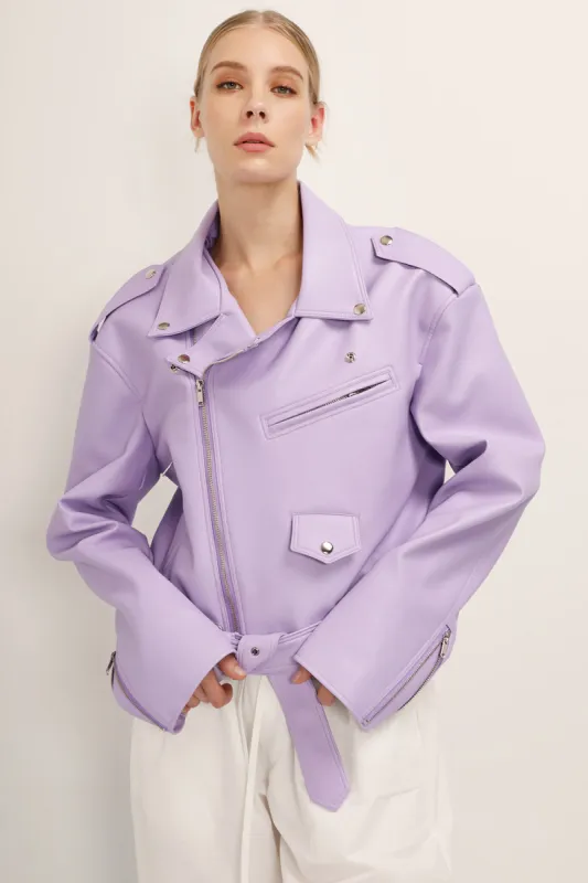 Emma Pleather Rider Jacket sold by storets