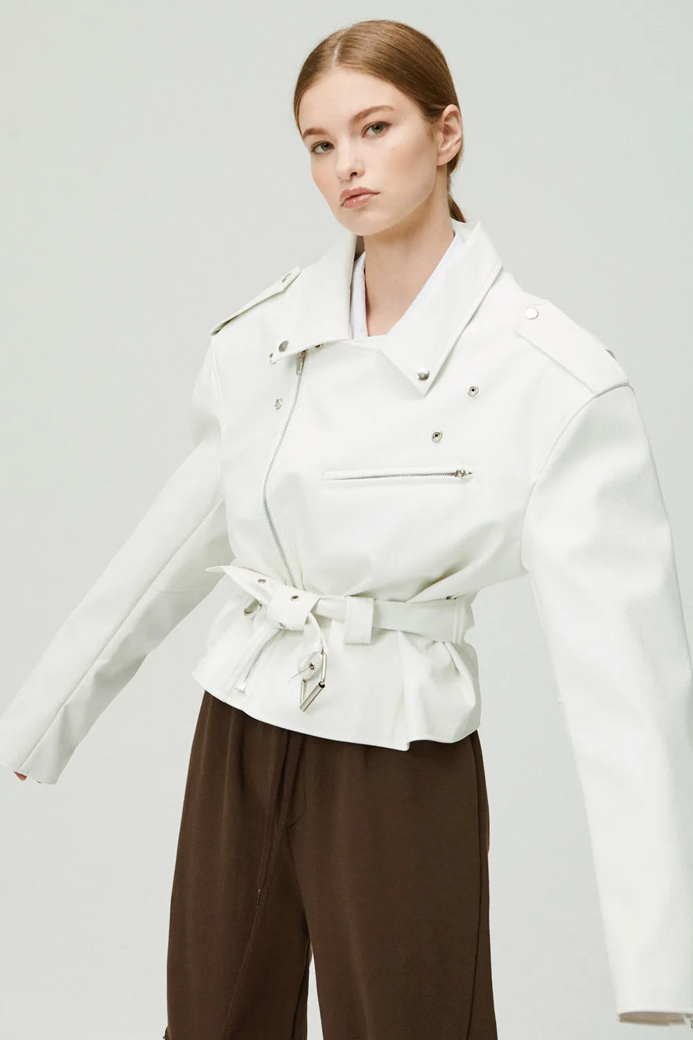 Megan Oversized Rider Jacket sold by storets product image thumbnail 3