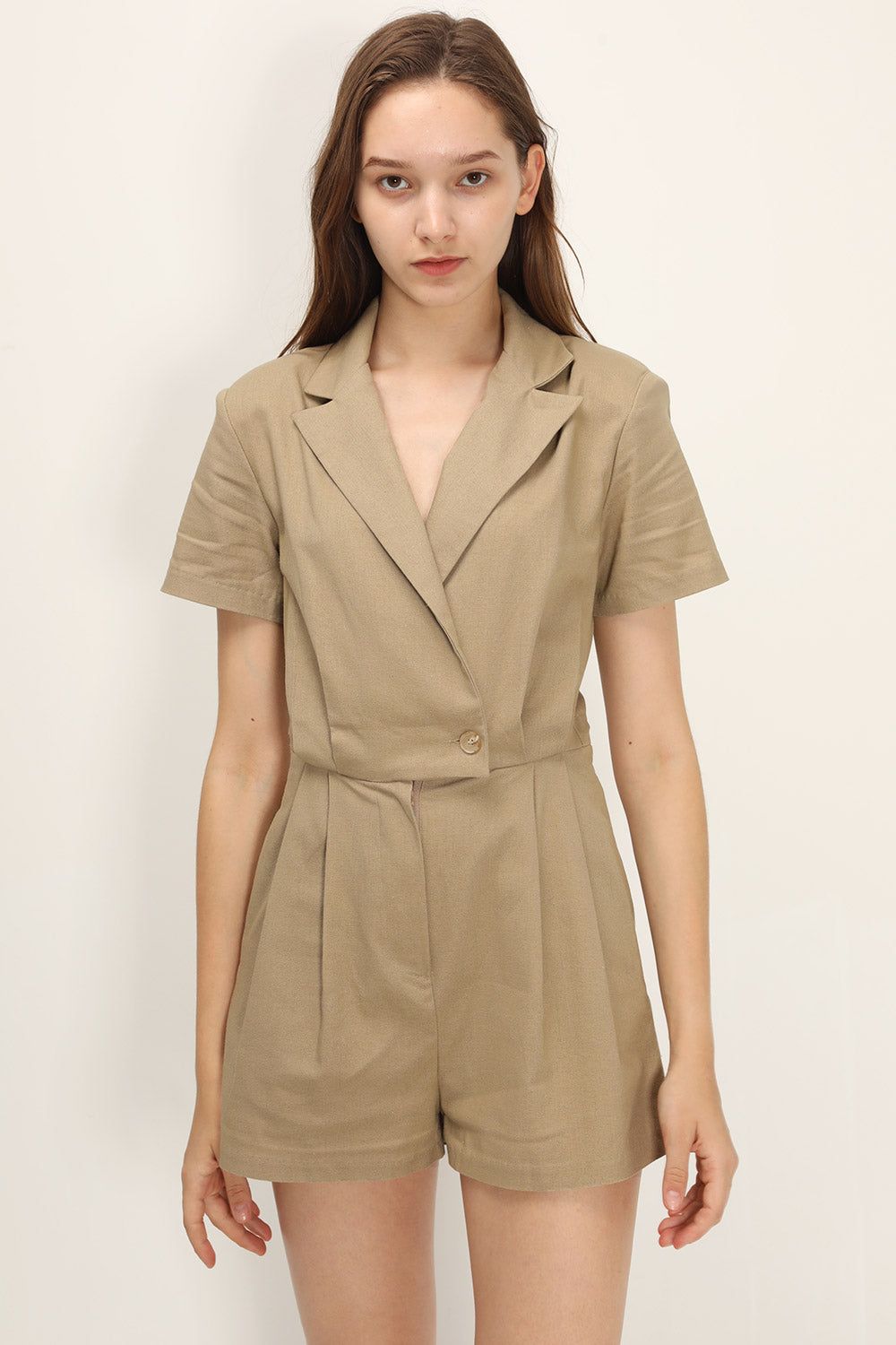 Aubree Linen Romper sold by storets product image thumbnail 4